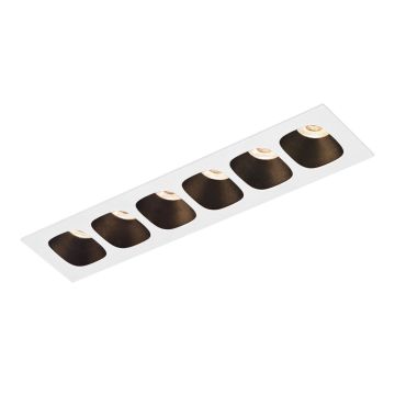 Wever & Ducré LED-Einbauleuchte PIRRO PETIT CEILING REC 6.0 LED Weiß/Schwarz 2700 K 129351E3