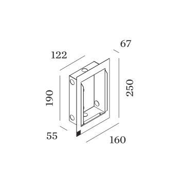Wever & Ducré Zubehör ORIS 2.0 RECESSED HOUSING INCL. PLASTERKIT 90012043