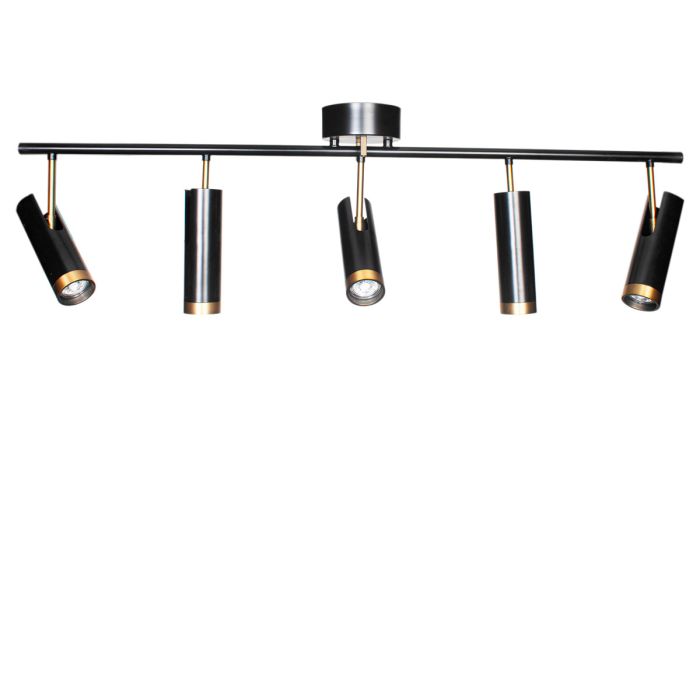 By Rydens Spot Puls Bar Spotlight 5-flam Schwarz matt 4201610-4002
