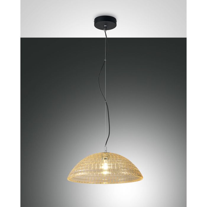Fabas Luce Pendelleuchte DIAMOND schwarz/amber 3635-40-125 Fabas Luce Pendelleuchte DIAMOND schwarz/amber 3635-40-125