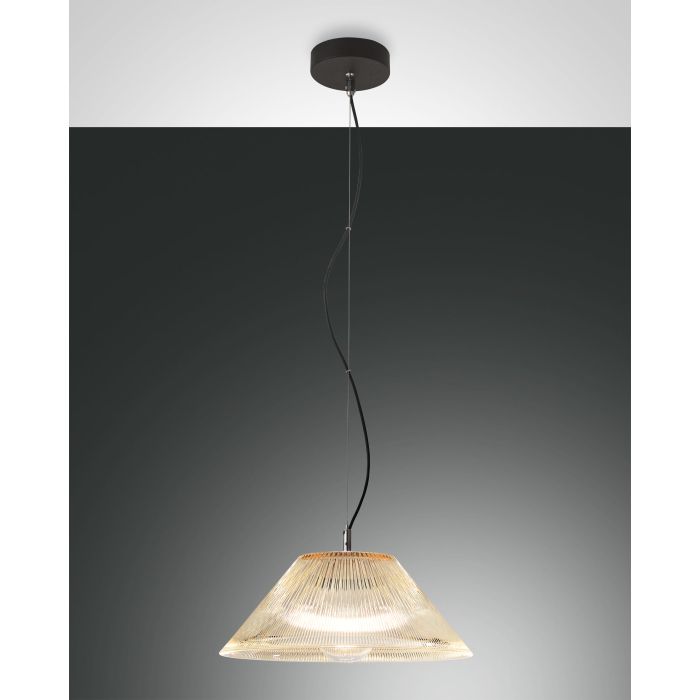 Fabas Luce Pendelleuchte SALENTO schwarz/amber 3637-40-125 Fabas Luce Pendelleuchte SALENTO schwarz/amber 3637-40-125