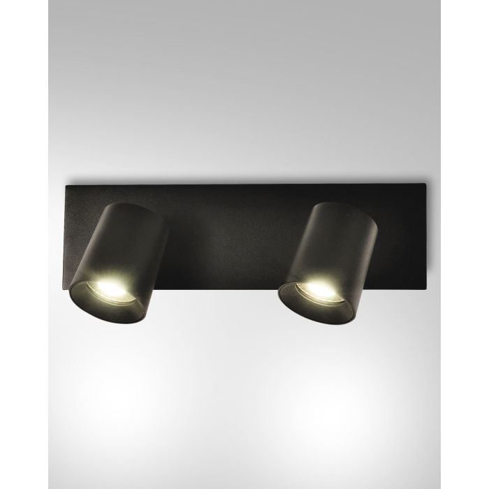 Fabas Luce 2er-Deckenspot MODO Schwarz 35 cm 3451-82-101 Fabas Luce 2er-Deckenspot MODO Schwarz 35 cm 3451-82-101