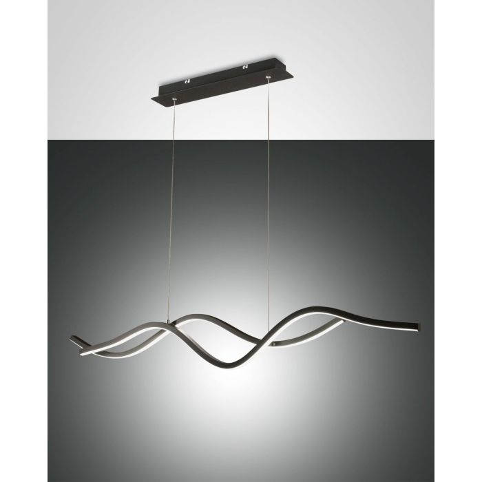 Fabas Luce LED-Pendelleuchte SINUO Schwarz 7 cm 3666-45-101 Fabas Luce LED-Pendelleuchte SINUO Schwarz 7 cm 3666-45-101