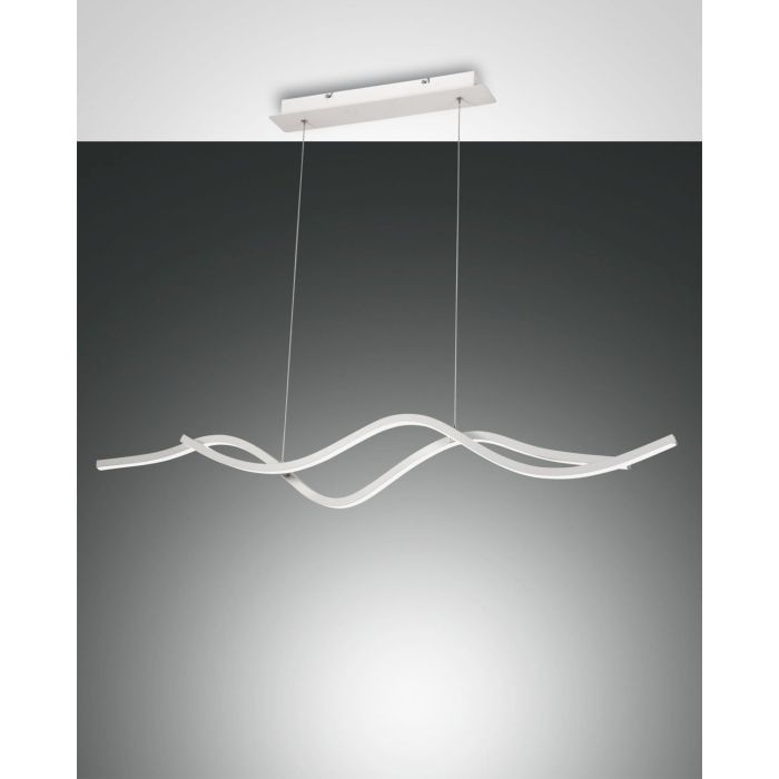 Fabas Luce LED-Pendelleuchte SINUO Weiß 7 cm 3666-45-102 Fabas Luce LED-Pendelleuchte SINUO Weiß 7 cm 3666-45-102