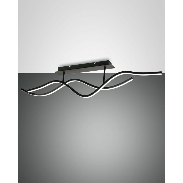 Fabas Luce LED-Deckenleuchte SINUO Schwarz 7 cm 3666-65-101 Fabas Luce LED-Deckenleuchte SINUO Schwarz 7 cm 3666-65-101