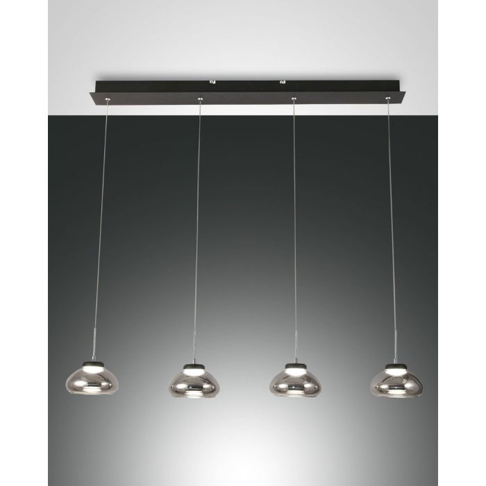 Fabas Luce 4er-LED-Pendelleuchte ARABELLA grau 3547-48-126 Fabas Luce 4er-LED-Pendelleuchte ARABELLA grau 3547-48-126