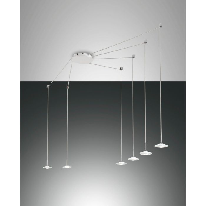 Fabas Luce 6er-LED-Pendelleuchte SUSANNA 3444-46-102