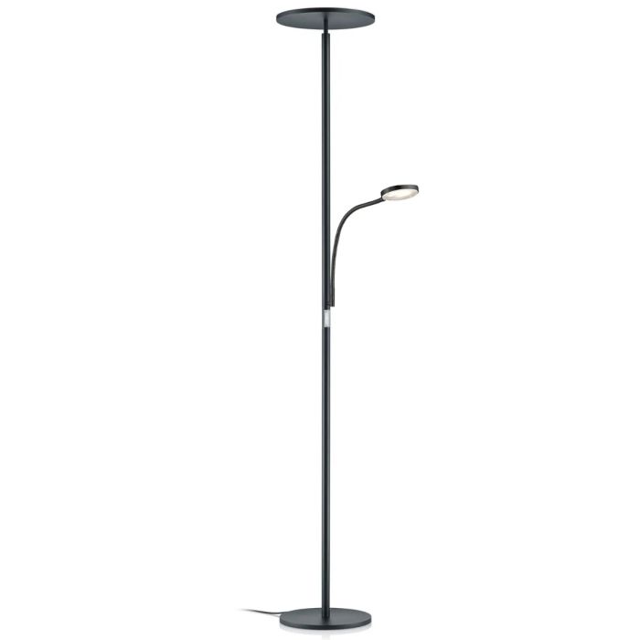 Deckenfluter mit Lesearm schwarz, Aura von Knapstein Deckenfluter mit Lesearm schwarz, Aura von Knapstein
