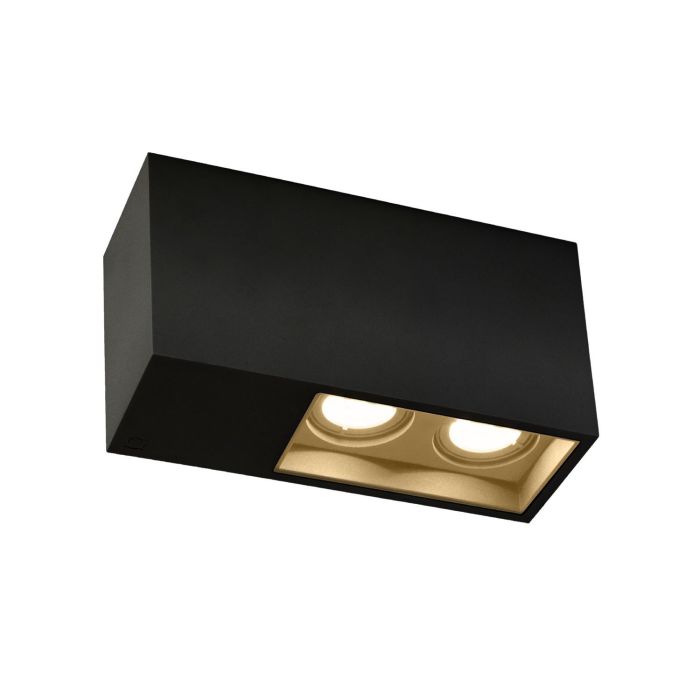 Wever & Ducré 2er-LED-Spot PLANO SURFACE 2.0 LED Schwarz Champagner 2700 K 118664CH3 Wever & Ducré 2er-LED-Spot PLANO SURFACE 2.0 LED Schwarz Champagner 2700 K 118664CH3