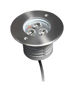LED-Bodeneinbaustrahler IP67 R240V 3x3W 45° 830 silber