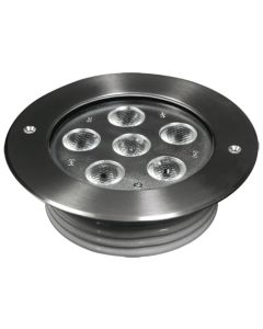 LED-Bodeneinbaustrahler IP67 R240V 6x3W 45° WW silber