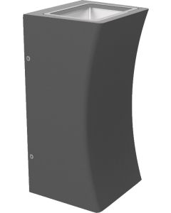 Wandleuchte CURVELINE IP54 2x6W 830 dunkelgrau