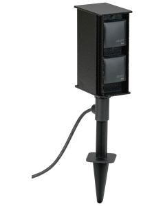 Steckdosenspieß 4-fach Schwarz (für EU-Stecker)