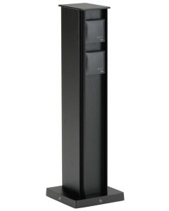 Steckdosensäule 4-fach Schwarz (für EU-Stecker)