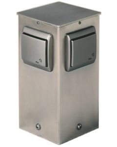 Steckdosensäule 4-fach Edelstahl (für EU-Stecker)