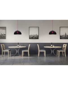 Pendelleuchte DORO Schwarz matt/rot schwarz 50 cm