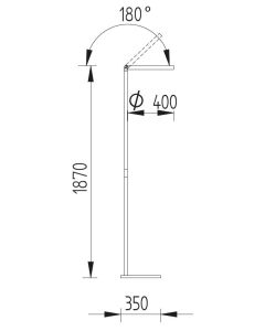 LED-Deckenfluter LANA Nickel