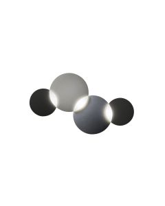 3er-LED-Wand-/Deckenleuchte CIRC graphit/silber