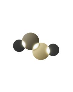 3er-LED-Wand-/Deckenleuchte CIRC Bronze/Messing