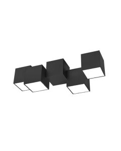Grossmann 4er-LED-Deckenleuchte ROCKS schwarz 74-853-046