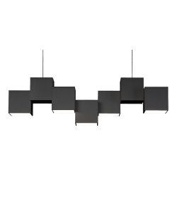 Grossmann 5er-LED-Pendelleuchte ROCKS schwarz 82-853-046