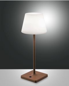 LED-Akku-Tischleuchte ADAM rostbraun