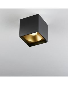 LED-Deckenspot SOLO SQUARE 8cm schwarz/gold 3000K