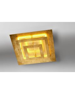 LED-Deckenleuchte SQUARE 40x40cm Blattgold
