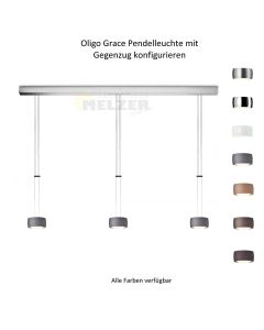 Oligo LED-3er-Pendelleuchte GRACE mit Gegenzug