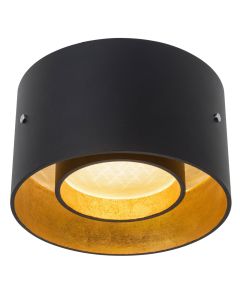 Oligo TROFEO LED-Deckenleuchte schwarz-Blattgold 41-886-10-23