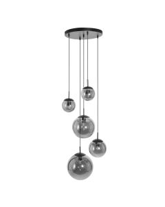 Steinhauer Lighting Pendelleuchte BOLLIQUE Schwarz 5-flammig 2730ZW