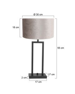 Tischleuchte STANG Grau 57 cm