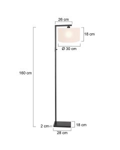 Stehleuchte STANG Weiß 160 cm