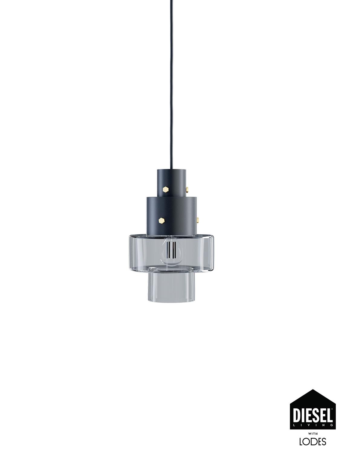 Diesel Leuchten Pendelleuchte GASK schwarz/transparent (ohne Baldachin) 50620 0000