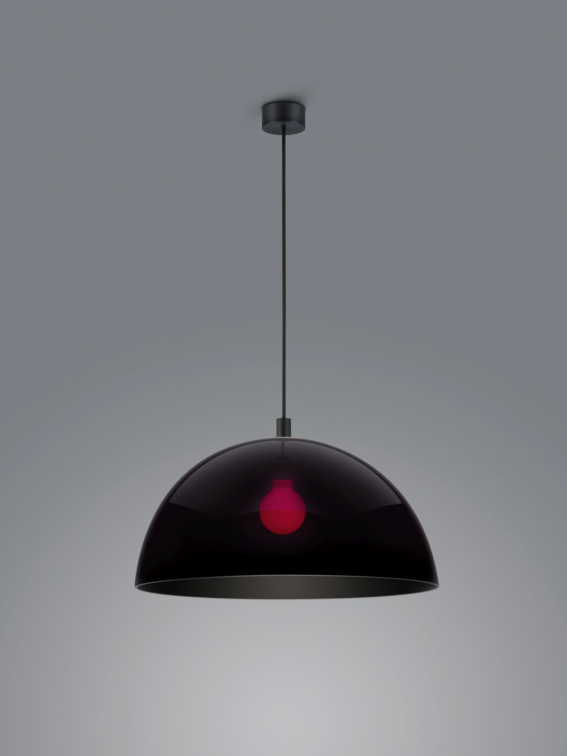 Helestra Pendelleuchte DORO schwarz 50cm (schwarzes Kabel) 16/2340.22/5098