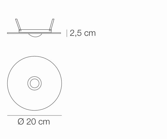 Elesi Luce LED-Einbauleuchte MIR Weiß 20cm 4000K IP44 00705XXDNXPBB