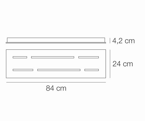 Elesi Luce LED-Deckenleuchte AURA Weiß 84x24cm 4000K IP44 02907XXDNXPBB