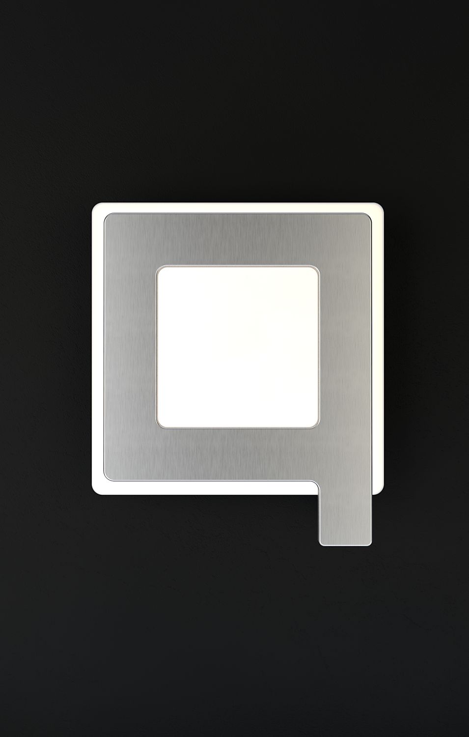 Elesi Luce LED-Wandleuchte LIKE Q Alu/Weiß 25x28cm 4000K 04602ASDNXXBB