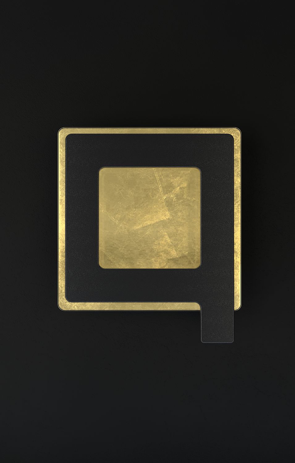 Elesi Luce LED-Wandleuchte LIKE Q Schwarz/Gold 16x18,5cm 4000K 04601NRDNXXFO