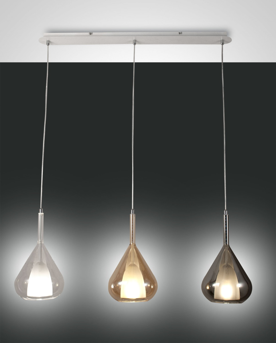 Fabas Luce 3er-Pendelleuchte LILA 3481-48-297