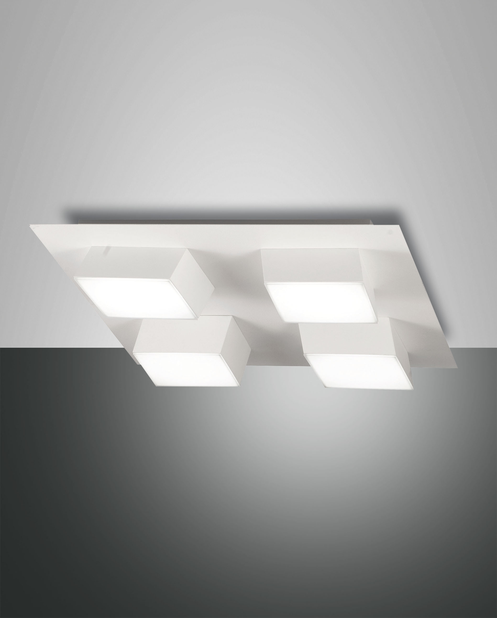 Fabas Luce 4er-LED-Deckenleuchte LUCAS weiß 3601-84-102