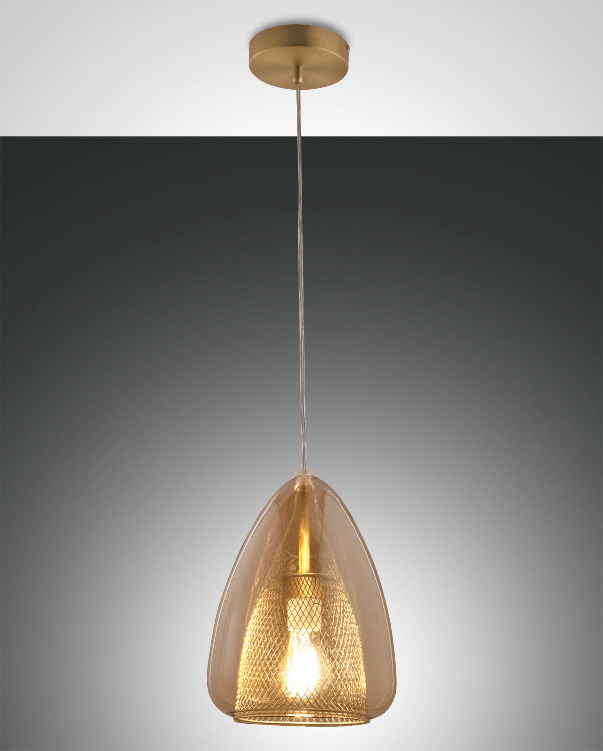 Fabas Luce Pendelleuchte BRITTON Amber 3673-40-125
