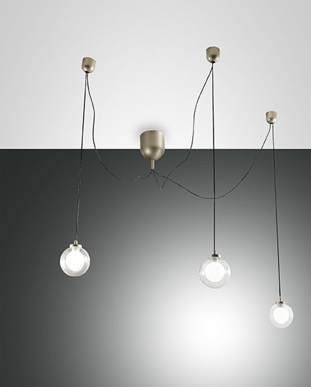 Fabas Luce 3er-LED-Pendelleuchte BLOG gold 3472-47-225