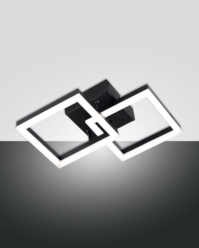 Fabas Luce LED-Deckenleuchte Bard Schwarz 3394-28-101