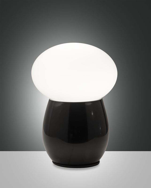 Fabas Luce Tischleuchte Freddy Schwarz weiß 3752-30-101