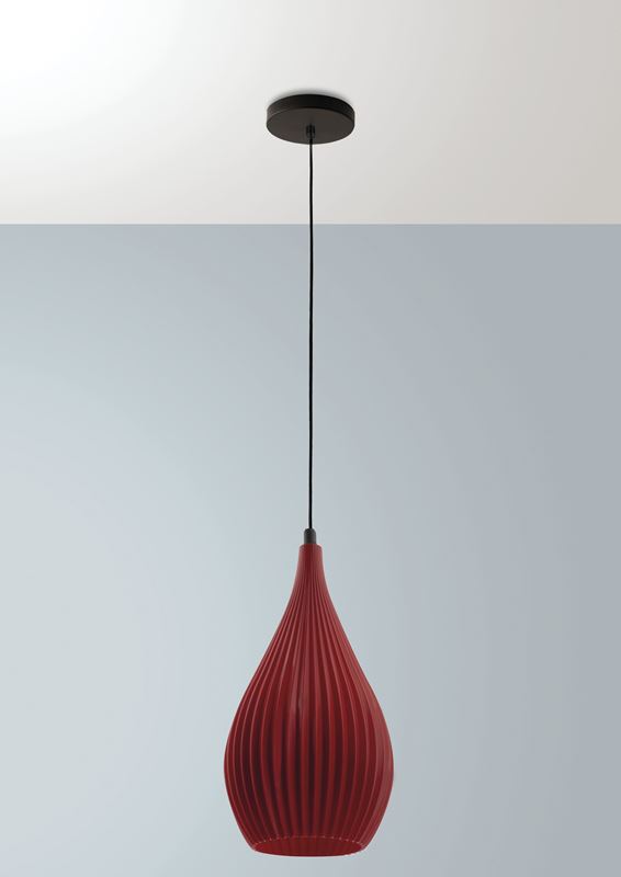 Fabas Luce Pendelleuchte Lisa Schwarz Bordeaux 3759-40-133