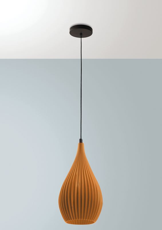 Fabas Luce Pendelleuchte Lisa Schwarz Senffarbe 3759-40-367