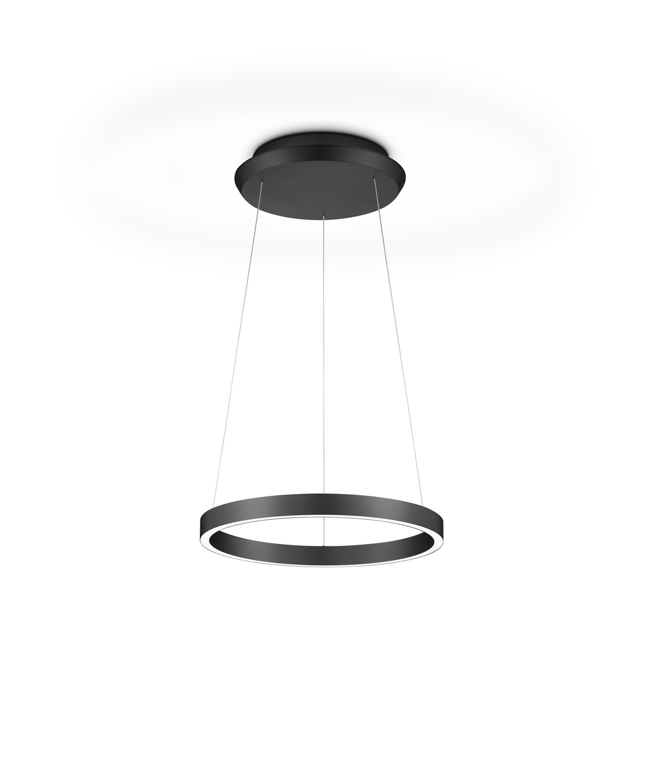GKS Knapstein LED-Pendelleuchte SVEA L 40cm (mit Gestensensor und Lift-Höhenverstellung) schwarz 51.491.07