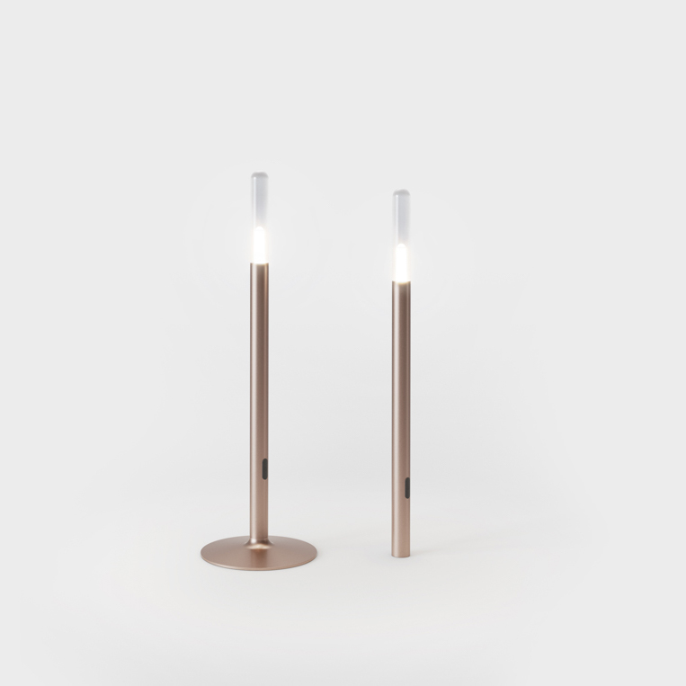 IP44.de Leuchten LED-Akku-Tischleuchte GLIM Bronze 93910-BB