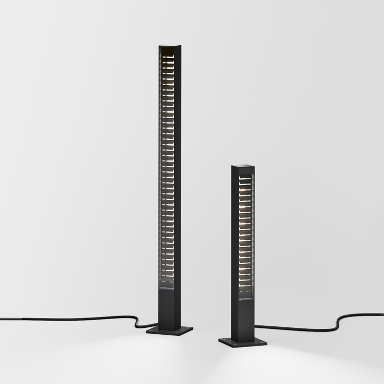 IP44.de Leuchten LED-Pollerleuchte LIN BASE EARTH CONNECTION 40cm schwarz 2700K (offenes Kabelende) 92093-27-BL-EC